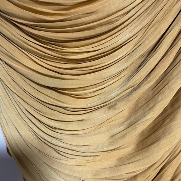 Joie Mustard Silk Women's Ruched Blouse Size S/P - Picture 5 of 10